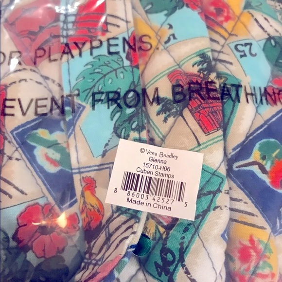 Vera Bradley Glenna Cuban Stamps Shoulder Bag - Picture 7 of 9